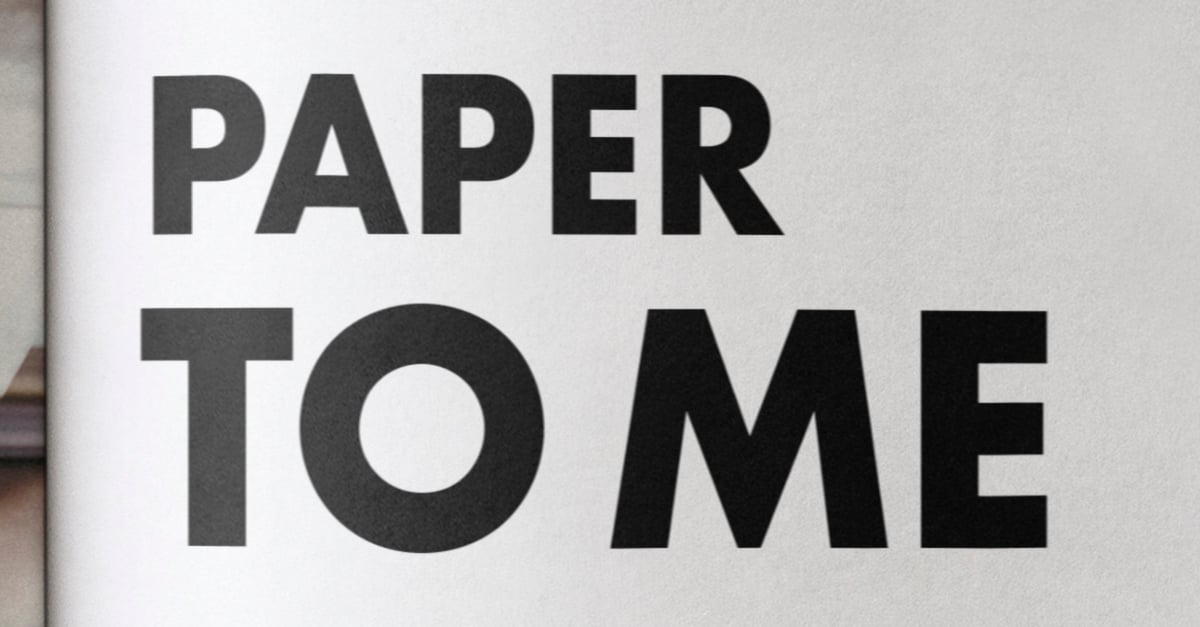 Paper to me UPM Communication Papers