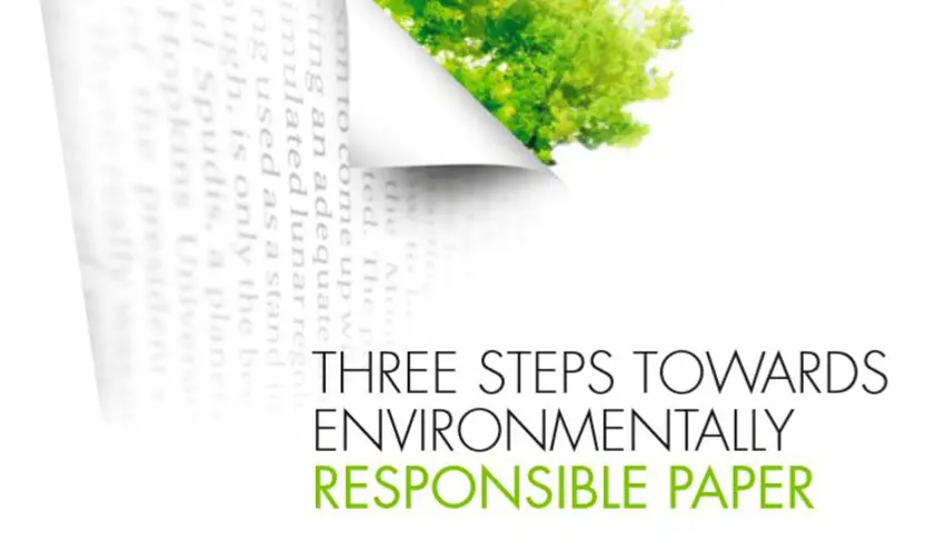Three steps towards environmentally responsible paper brochure Three steps towards environmentally responsible paper brochure